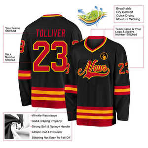 Camisetas de Hockey personalizadas, camiseta de hockey sobre hielo con estampado de sublimación y número de nombre para hombres y mujeres - Product Image 2