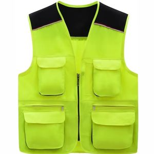 Chaleco de Seguridad de Lona Reflectante y Resistente al Viento para Hombre, Personalizado, con 5 Bolsillos Multifuncionales, Chaleco de Trabajo de Invierno con Técnicas de Lavado - Product Image 5