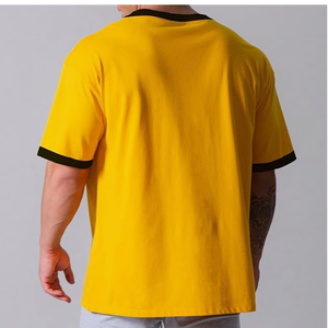 100% เสื้อยืดผ้าฝ้ายสำหรับผู้ชายขนาดใหญ่หนัก180กรัมลายพื้นพร้อมพิมพ์โลโก้แบบสั่งทำได้ - Product Image 2