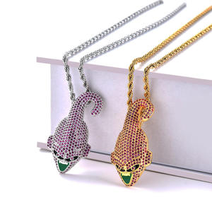 Colgante de Plata de Ley 925 con Personaje de Anime, Zirconia Colorida, Joyería Hip-Hop con Baño de Oro de 14K y Rodio, Regalos para Fiestas - Product Image 3