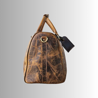 Sac de voyage de luxe vintage en cuir Crazy Horse pour homme, sac de sport, sac de week-end, imperméable, compartiment à chaussures, cuir véritable
