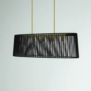 เคลือบสีดำที่ขายดีที่สุดที่มีคุณภาพสูงยาวรูปทรงกรวยแมตต์สีดำโลหะจี้แสงสำหรับบ้านในราคาที่ดีที่สุดจากอินเดีย - Product Image 4