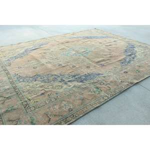 Alfombra Turca, Alfombra Extra Grande de 12.6x9.7 pies, Alfombra con Diseño de Plantas y Árboles Azules - Product Image 2