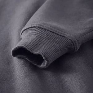 Proveedores de sudaderas con capucha personalizadas al por mayor jersey de 450 gramos sin cordón liso Sudadera con capucha de gran tamaño hombres 80% Algodón 20% sudaderas con capucha de poliéster - Product Image 6