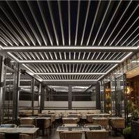 Pérgola Moderna Retráctil Personalizable de Aluminio con Recubrimiento en Polvo, Ecológica, Resistente a la Intemperie, con Techo de Láminas Impermeables para Uso en Exteriores