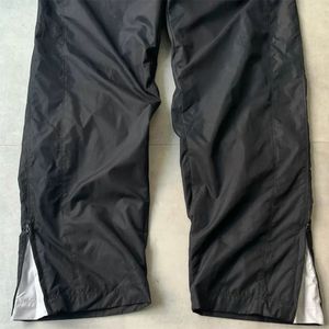 Pantalon de jogging large jambe pour hommes de haute qualité avec doublure noire pantalon de survêtement baggy en nylon avec fermeture éclair - Product Image 4