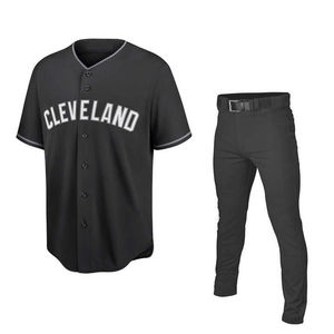 Uniforme de baseball de haute qualité pour hommes, kit de manches courtes, conception personnalisée, vêtements de sport pour jeunes, motif uni - Product Image 1