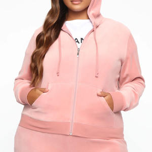 Women Tracksuit Set Two Piece <b>Hoodie</b> & Jogger Pant <b>Velour</b> Fabric Soft Breathable & Durable Custom Colors/Sizes Cozy Winter Wear - Product Image 3