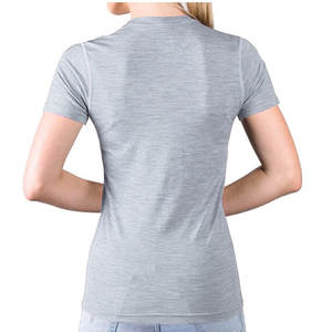 Camisetas de mujer ligeras casuales lisas con cuello en V profundo al por mayor de diseño internacional - Product Image 3