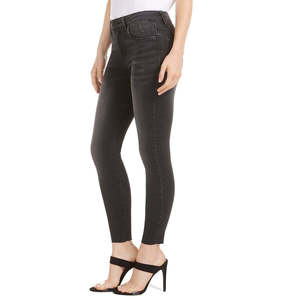 Jeans Skinny STS Blue da Donna a Vita Alta con Orlo Grezzo, Denim di Alta Qualità, Stile Semplice e Lavabile, Nero, Taglia 29 - Product Image 3