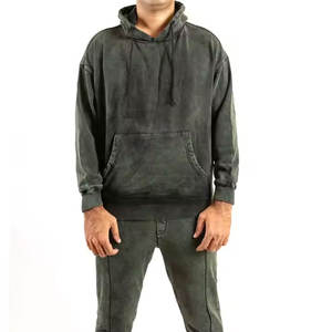 Alta calidad XL Acid Wash Gym Sportswear Diseño personalizado Chándal de invierno Patrón sólido Conjuntos de talla grande al por mayor - Product Image 1