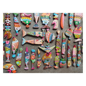 Artisanat professionnel personnalisé poisson en bois pour enfants jeu éducatif et signes muraux artisanat en bois boîtes en bois - Product Image 1
