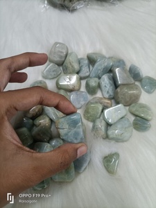 อะความารีนธรรมชาติทรงกลมขัดเงา คริสตัลสีน้ำเงิน หินบำบัด ขายส่งจำนวนมาก จาก Rais Agate Gujarat Feng Shui - Product Image 6