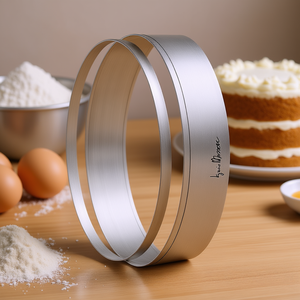 Juego de 2 Moldes para Pastel de Acero Inoxidable de Precisión IGINIO MASSARI 3534 para Ghidini Cipriano por Pastory Kitchen Tools - Product Image 3