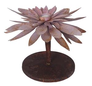 FLEUR BLEU Rouille Antique Noël Fer Décoratif Bougeoirs Stand pour La Maison Fête De Vacances De Mariage Décoration De Noël - Product Image 3