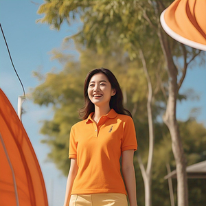 Polo de manga corta para mujer OEM con botones hacia abajo cuello vuelto Polo camiseta Señoras a prueba de viento 100% algodón poliéster Polo camisa - Product Image 3