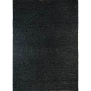 Alfombra Hula PX-01 Gris y Negra, Tejida a Mano con Yute y Cáñamo, Diseño Rectangular a Rayas, Estilo Kilim, 9x12, para Uso Doméstico, Técnica de Tejido Plano - Product Image 1
