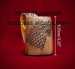 แก้วดื่มรูปเขาควายเขาแก้วทังการ์ดตกแต่งเทศกาลของขวัญเจ้าบ่าว250 300มล. cutomaize ขนาดและ enreving - Product Image 4