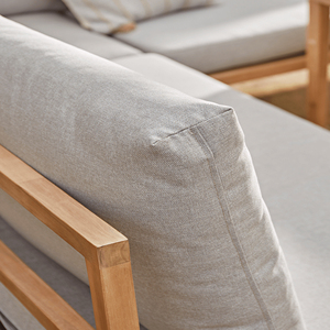 ชุดโต๊ะรับประทานอาหารกลางแจ้งไม้สักธรรมชาติ พร้อมเบาะรองนั่ง สำหรับสวน วิลล่า เฟอร์นิเจอร์บ้าน คุณภาพดีที่สุด - Fatya - Product Image 5