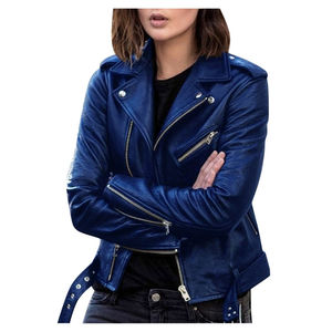 Chaqueta corta de cuero de talla grande para mujer de alta calidad Nurak, ropa impermeable para motocicleta para primavera y otoño, producto terminado - Product Image 3