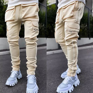 Pantalones de chándal acampanados personalizados de alta calidad para hombre, pantalones de chándal apilados de algodón con cintura elástica de retazos informales - Product Image 6