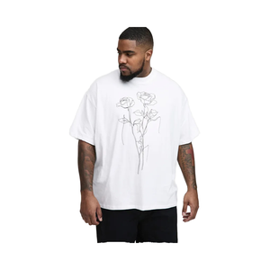 Transfert sérigraphie hommes surdimensionné Streetwear T-Shirt 100% coton 200 GSM 240GSM personnalisé Premium qualité de couture en gros - Product Image 1