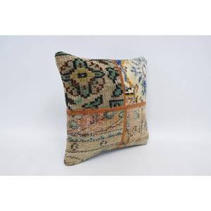 หมอนผ้าวูล Kantha 14x14นิ้วหลากสีลายวินเทจ - Product Image 3