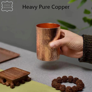 Gobelet en verre en cuivre pur Antique de qualité supérieure fait à la main boissons en métal écologique gravure en cuivre métal - Product Image 3