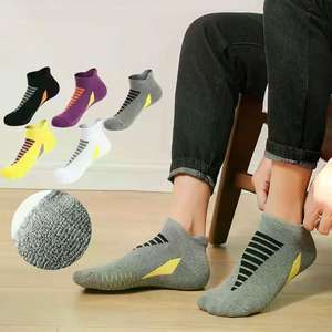 Suministro directo de calcetines deportivos para hombre, de secado rápido, transpirables con diseño de impresión multicolor, logotipo personalizado, grosor fino, estilo Regular - Product Image 5