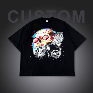 T-shirt graphique sans odeur, délavé à l'acide, personnalisable, pour homme, streetwear, idéal pour les soirées en dortoir - Product Image 1