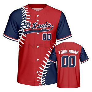 Vente en gros Maillots de baseball vierges Vente en gros Maillots de baseball de sport pour hommes Chemises de softball Maillot de baseball personnalisé - Product Image 2