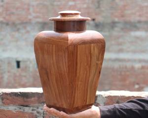 Unique Wooden Urn <b>for</b> <b>Ashes</b> Handmade <b>for</b> Human <b>Ashes</b> Personalized memorial urn with threaded lid - Product Image 2
