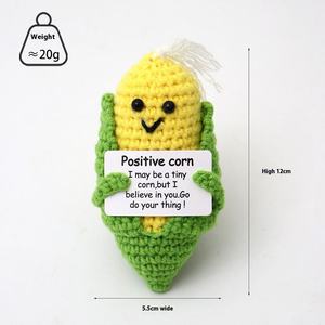 Muñeco de ganchillo de algodón hecho a mano con diseño de abeja en maceta, estilo caricatura, con detalles de patata, bordado, tarjeta de regalo, punto de cruz y costura. - Product Image 6
