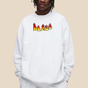 High quality 100% cotton mens hoodie & sweatshirt Oversized Crewneck comfortable Plain custom DTF <b>Printed</b> logo Men sweatshirts - Product Image 1