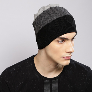 Gorro personalizado unisex acrílico 146 Waffle Skullies, logotipo de parche de cuero teñido liso, gorro de invierno tejido, gorro de pescador, gorro acrílico unisex - Product Image 6