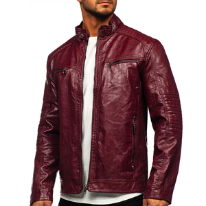 Oem Men's <b>Leather</b> <b>Jacket</b> Wholesale Genuine <b>Leather</b> Outerwear <b>Jacket</b> for man <b>Long</b> Sleeve High Quality Zipper Men <b>Leather</b> <b>Jacket</b> - Product Image 4