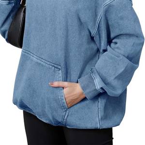 เสื้อมีฮู้ดผ้าเกล็ดปลาแบบมีซิปสำหรับผู้ชายเสื้อมีฮู้ดผ้าเกล็ดปลาลายปัก - Product Image 6