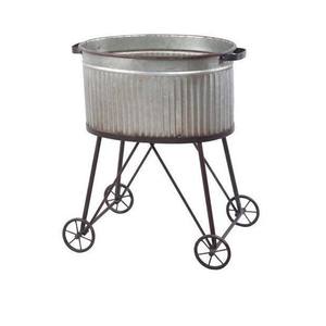 Jardinière moderne en métal galvanisé pour une utilisation en intérieur et en extérieur, pot de fleurs décoratif pour la décoration de la maison, du patio et du balcon - Product Image 5