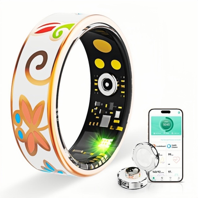 2026 Multifunction Smart Ring Gesture Control Fitness Tracker Sleep Monitor Alarm Clock App Control IOS IP68