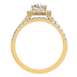 Bague de mariage de luxe en or massif 9 carats pour femme, taille radiant, 1,66 carats, clarté VS, couleur EF, diamant de laboratoire certifié IGI - Product Image 4