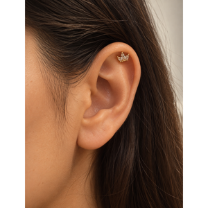 Pendientes Pequeños con Corona de Corte Marquesa para Compromiso - Product Image 2