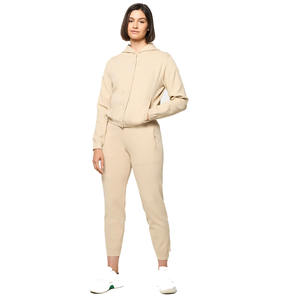 Survêtement d'entraînement deux pièces respirant de haute qualité pour femmes personnalisé pour l'hiver Fitness Jogging couleur unie Logo tenue vierge - Product Image 1