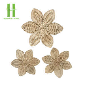 Decoración de pared de mariposa de ratán Natural tejida a mano de alta calidad para decoración de habitación de chico decoración de pared diseño novedoso sala de estar OEM - Product Image 3