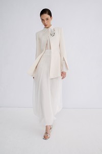 Style féminin femmes jupe plissée blanc noir jupes pour filles coquelicot Midi jupe haute qualité tissu femme vêtements blanc - Product Image 4