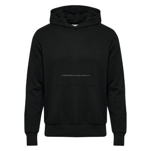 Sweat à capuche d'hiver en molleton de coton mélangé de haute qualité, basique décontracté, motif uni, respirant avec impression numérique - Product Image 3