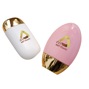 Botella de protección solar de plástico HDPE con logotipo personalizado NBT de alta calidad, diseño de belleza blanco o rosa para mujer - Product Image 1