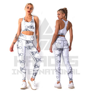 Mujeres entrenamiento gimnasio Fitness ropa mujeres Yoga conjuntos nuevo estilo Casual mujeres Yoga conjunto de gran tamaño sublimado Yoga conjunto - Product Image 3