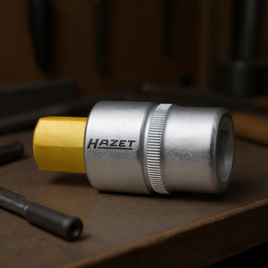 Llave de vaso hexagonal corta con rosca de 1/2'' Hazet, con serraje. Categoría del producto: Llave de vaso. - Product Image 3