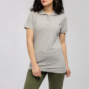 Wholesale High Quality Women Polo Shirts Short Sleeve Breathable Cotton Pique Slim Fit Ladies Casual Golf T-shirt Office Tops - Product Image 1