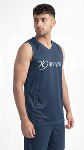 Maillot de basket-ball bleu marine de qualité supérieure pour les équipes de compétition, les clubs d'entraînement, vêtements en maille respirante - Product Image 2